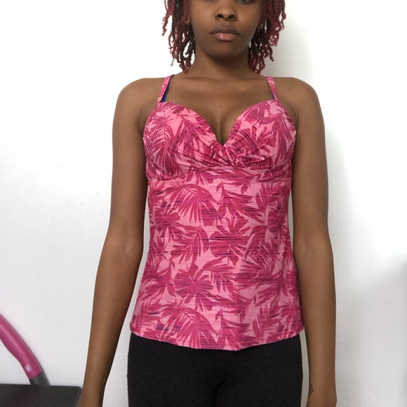 Tropical Print Bathing Suit Top - Picture 7 of 9